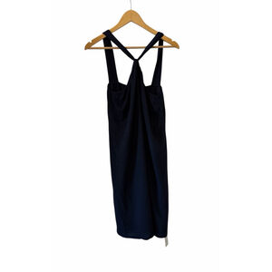 Cupshe Navy Blue Halter Mini Dress Criss Cross Back Sleeveless Beach Vacation